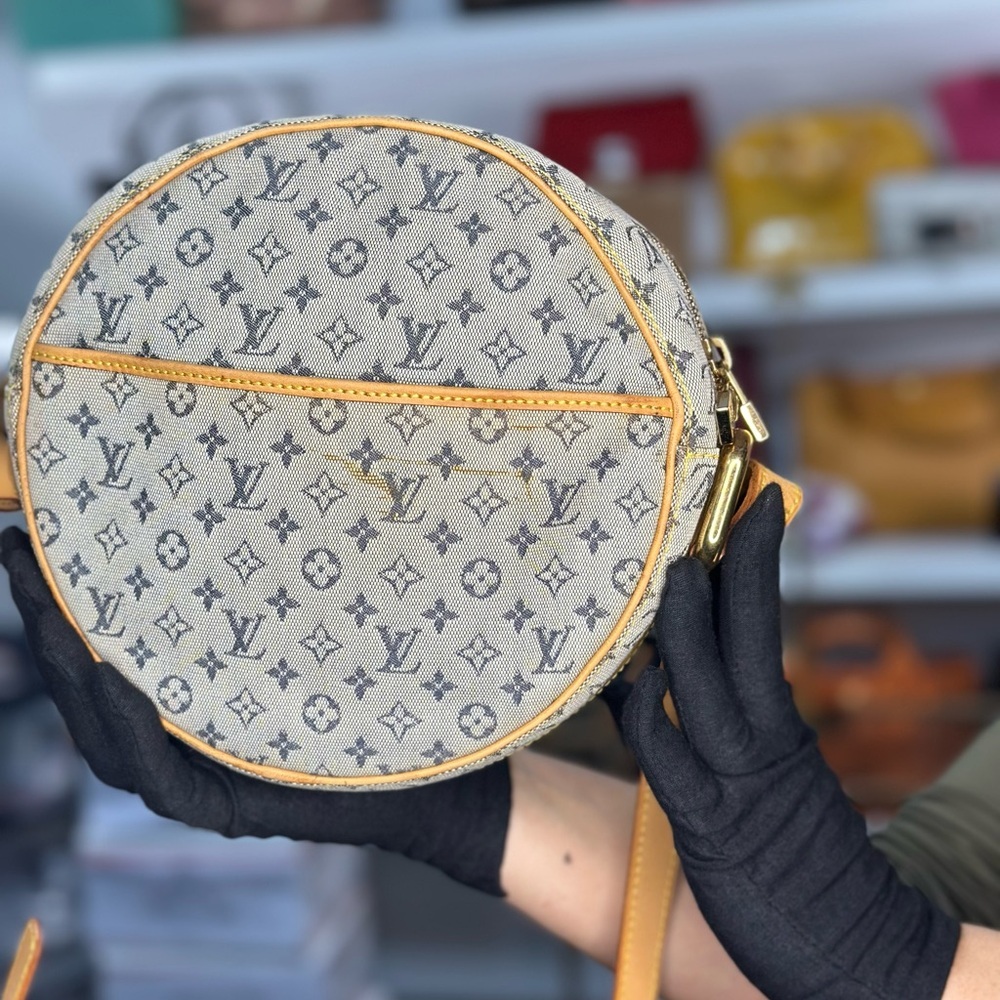 LV Denim Round Crossbody Bag